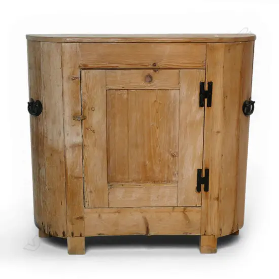 A Victorian country pine side cabinet,