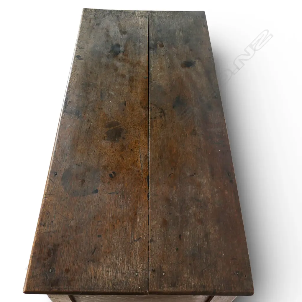 A George III country cottage oak two piece chest, Image 1++