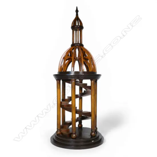 An antique style wooden architectural model,