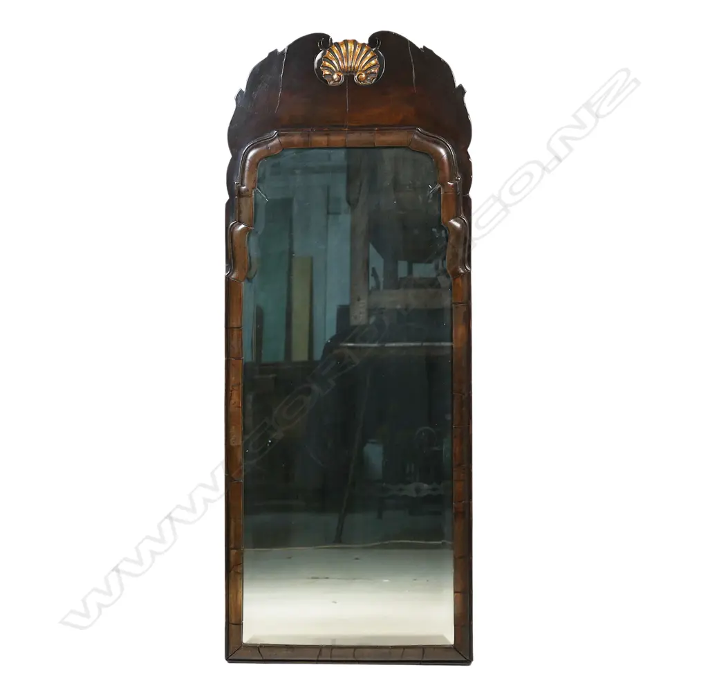 A 19thC (possibly George III) mahogany framed pier mirror, Image 1++