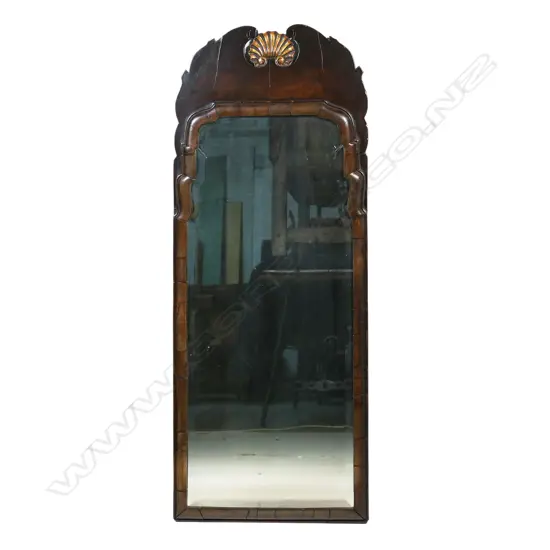 A 19thC (possibly George III) mahogany framed pier mirror,