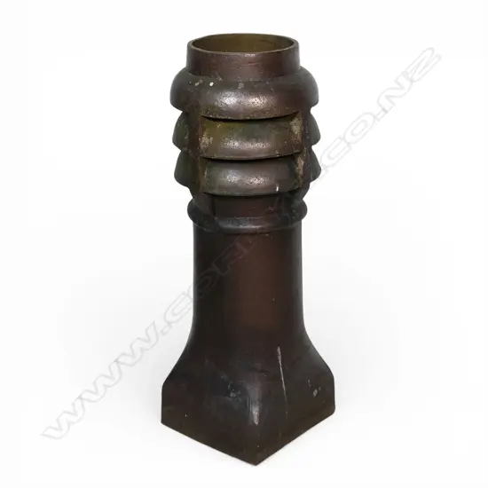 A 19thC tall salt glazed chimney pot,