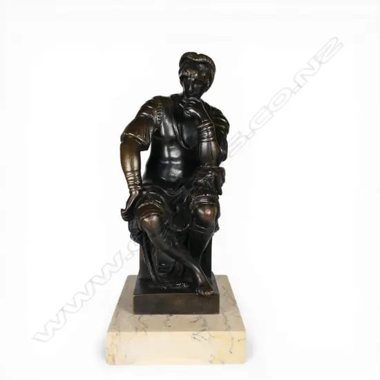 Ron Lion Sauvage (French, 19th/20th Century) bronze sculpture of Lorenzo de' Medici,