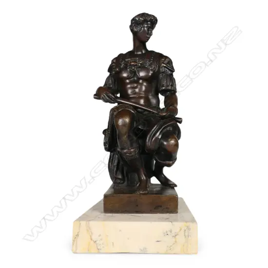 Ron Lion Sauvage (French, 19th/20th Century) bronze sculpture of Giuliano de Medici,