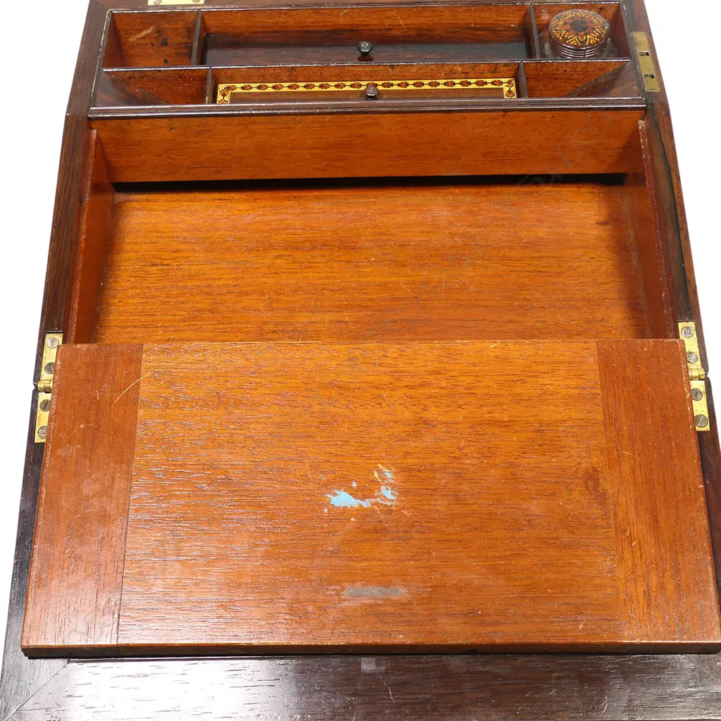 A Victorian Tunbridge ware fine inlay writing slope, Image 1++