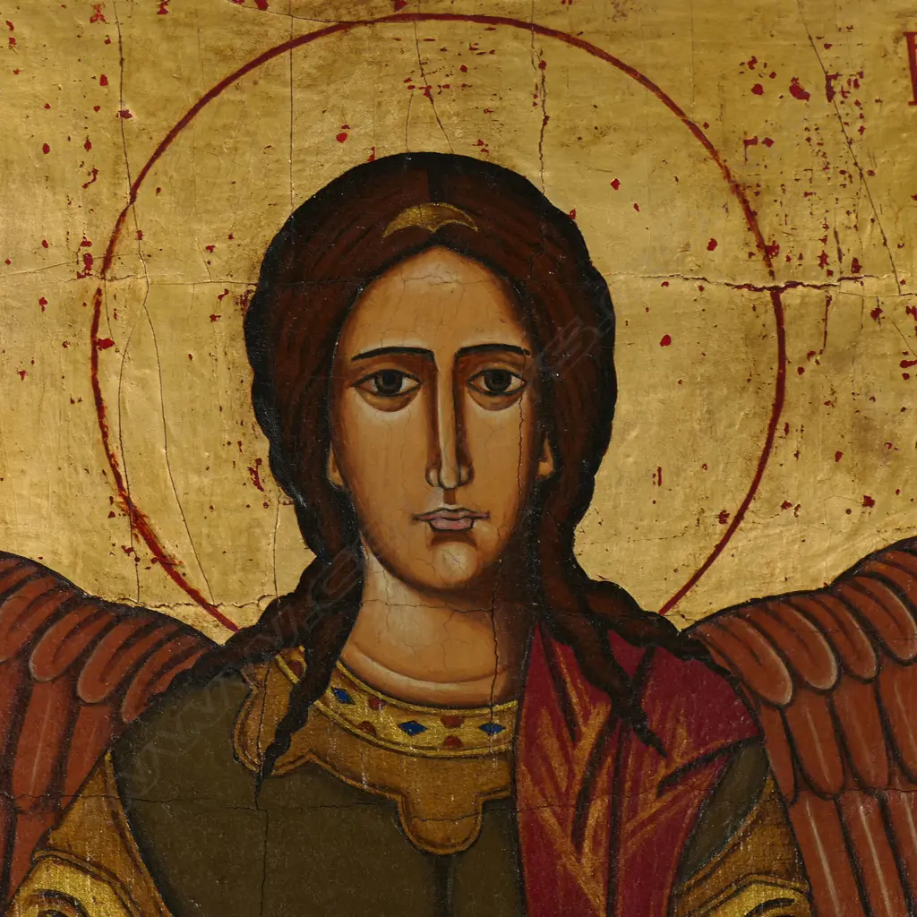 Vintage religious icon of the Archangel Michael, Image 1++