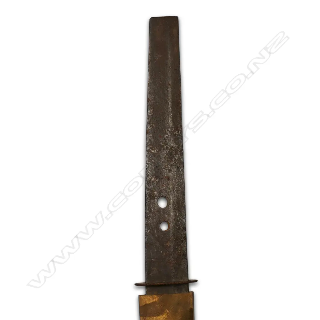 Japanese WWII katana sword in scabbard with NZ 'Certificate of Possession', Image 1++