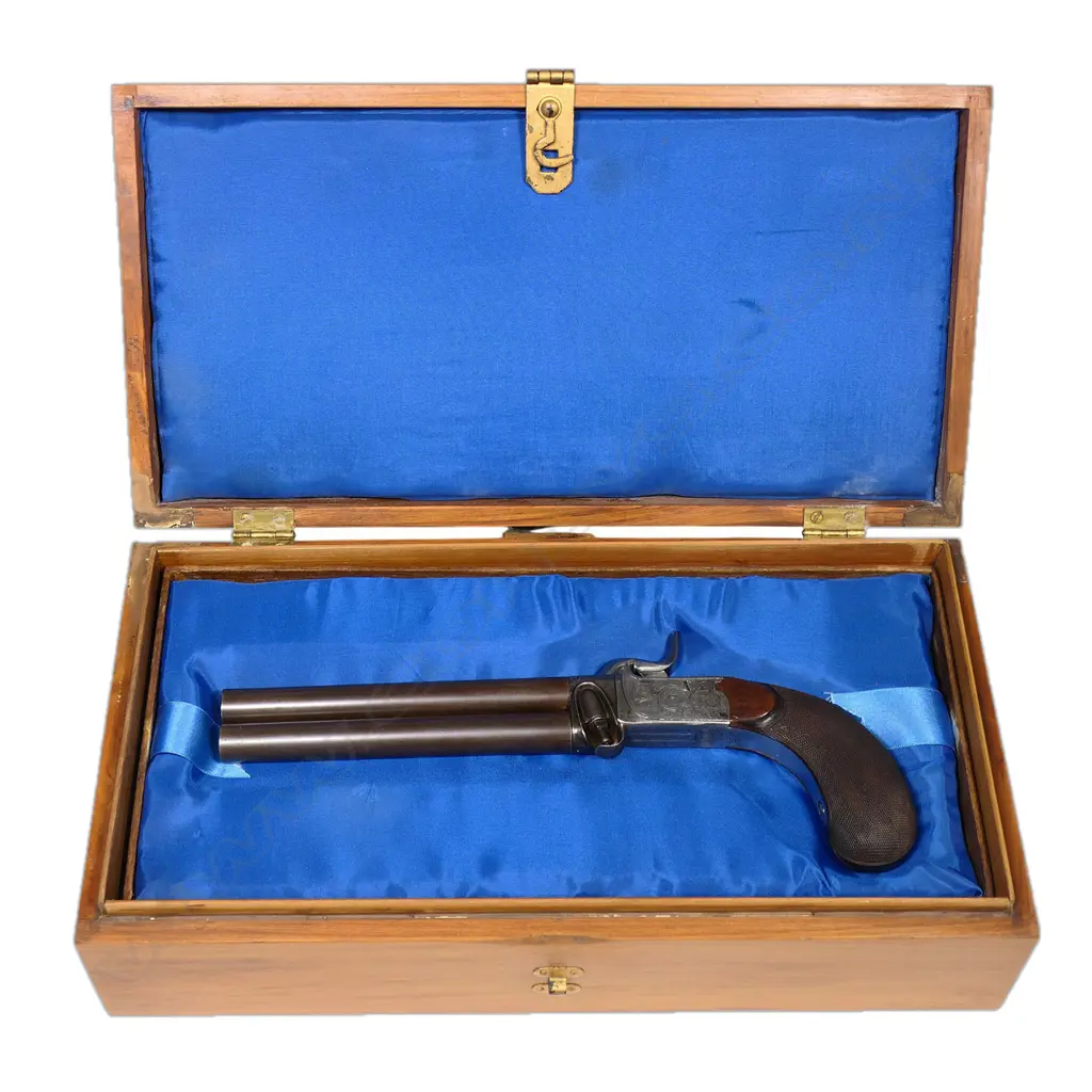 A c.1780-1840 double revolving barrel pistol attributed to Guillaume Berleur of Leige, Belguim, Image 1++