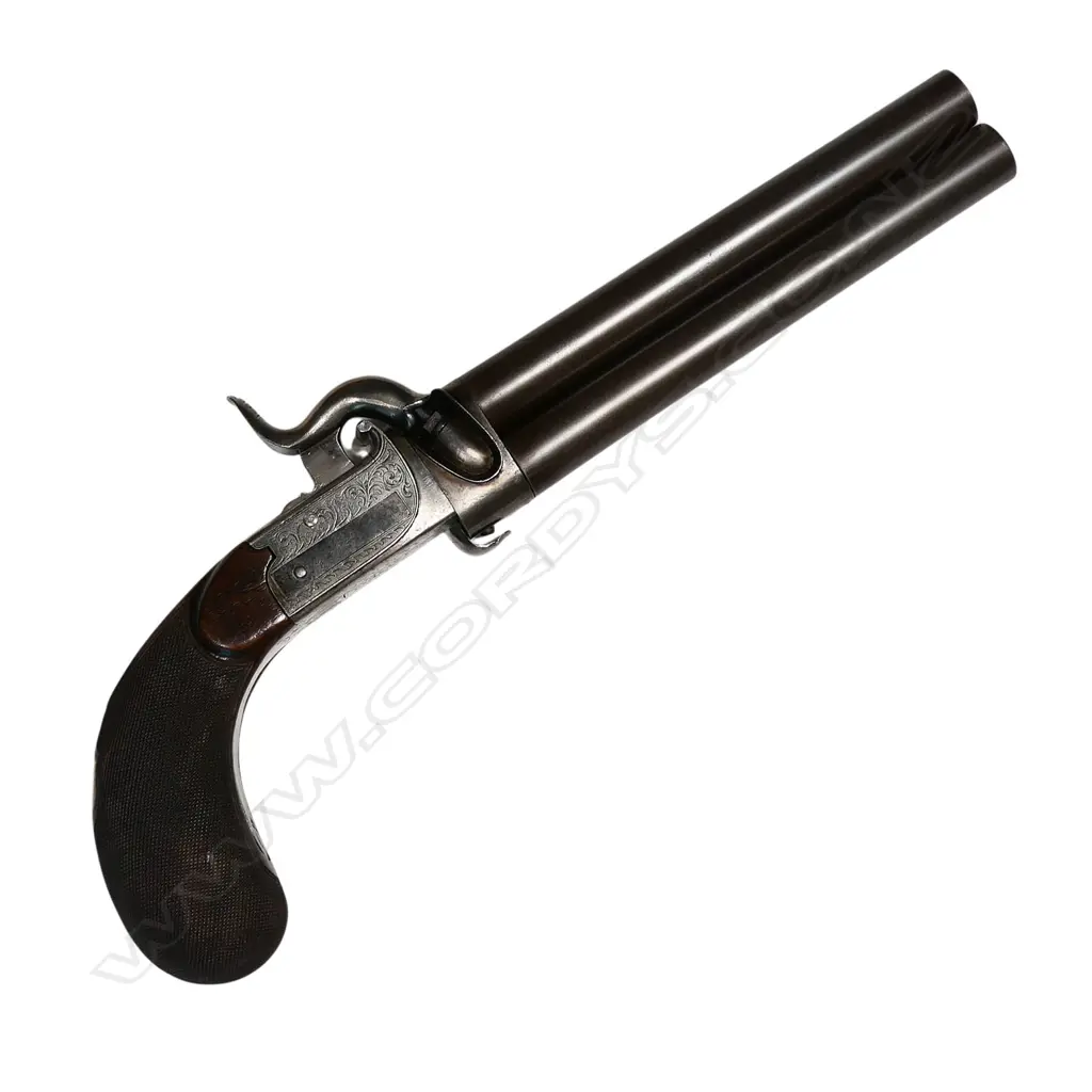 A c.1780-1840 double revolving barrel pistol attributed to Guillaume Berleur of Leige, Belguim, Image 1++