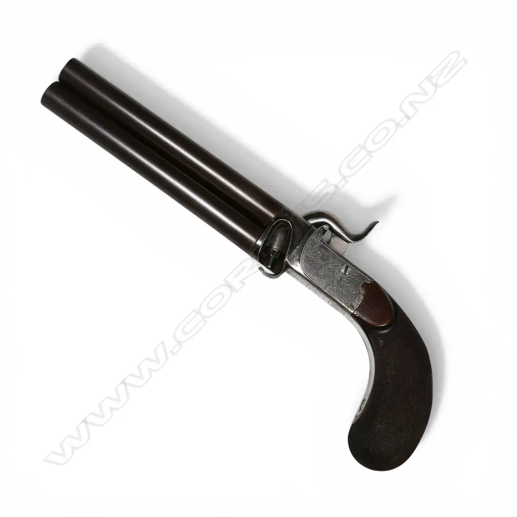 c.1800 double revolving barrel pistol attributed to Guillaume Berleur of Leige, Belguim, Image 1++