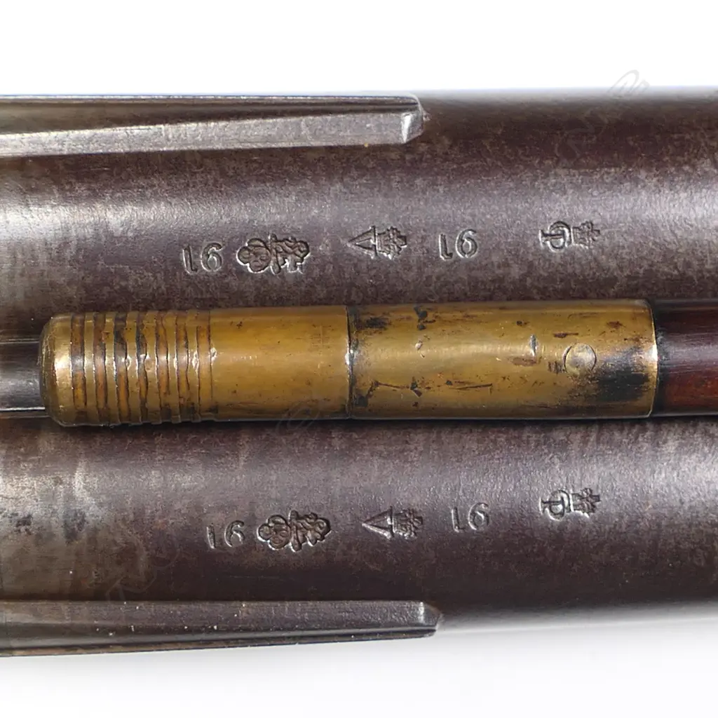 19thC John Colson double barrel percussion 16g shotgun, Image 1++