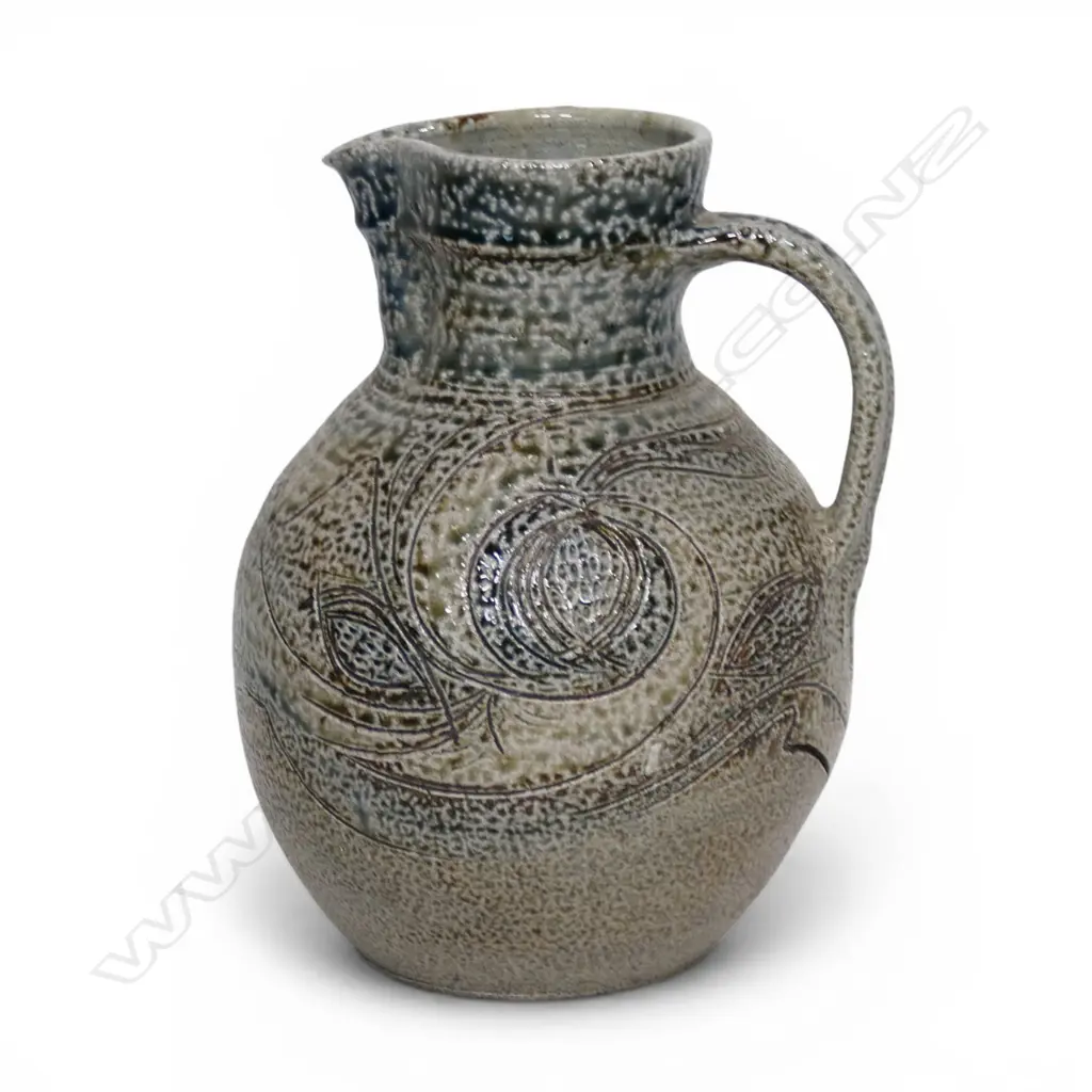 Flora Chrysteller large salt glazed pitcher, Image 1++