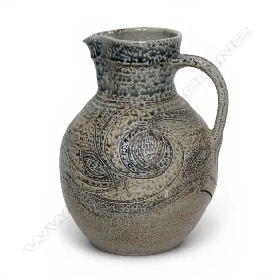 Flora Chrysteller large salt glazed pitcher,