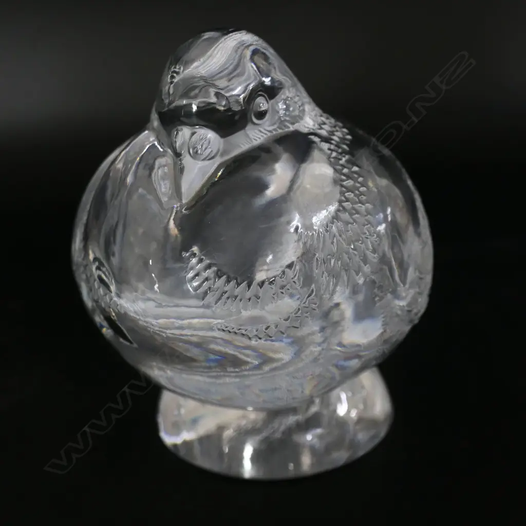 1960's Lalique France 'Pigeon Bruges' crystal large sculpture, Image 1++