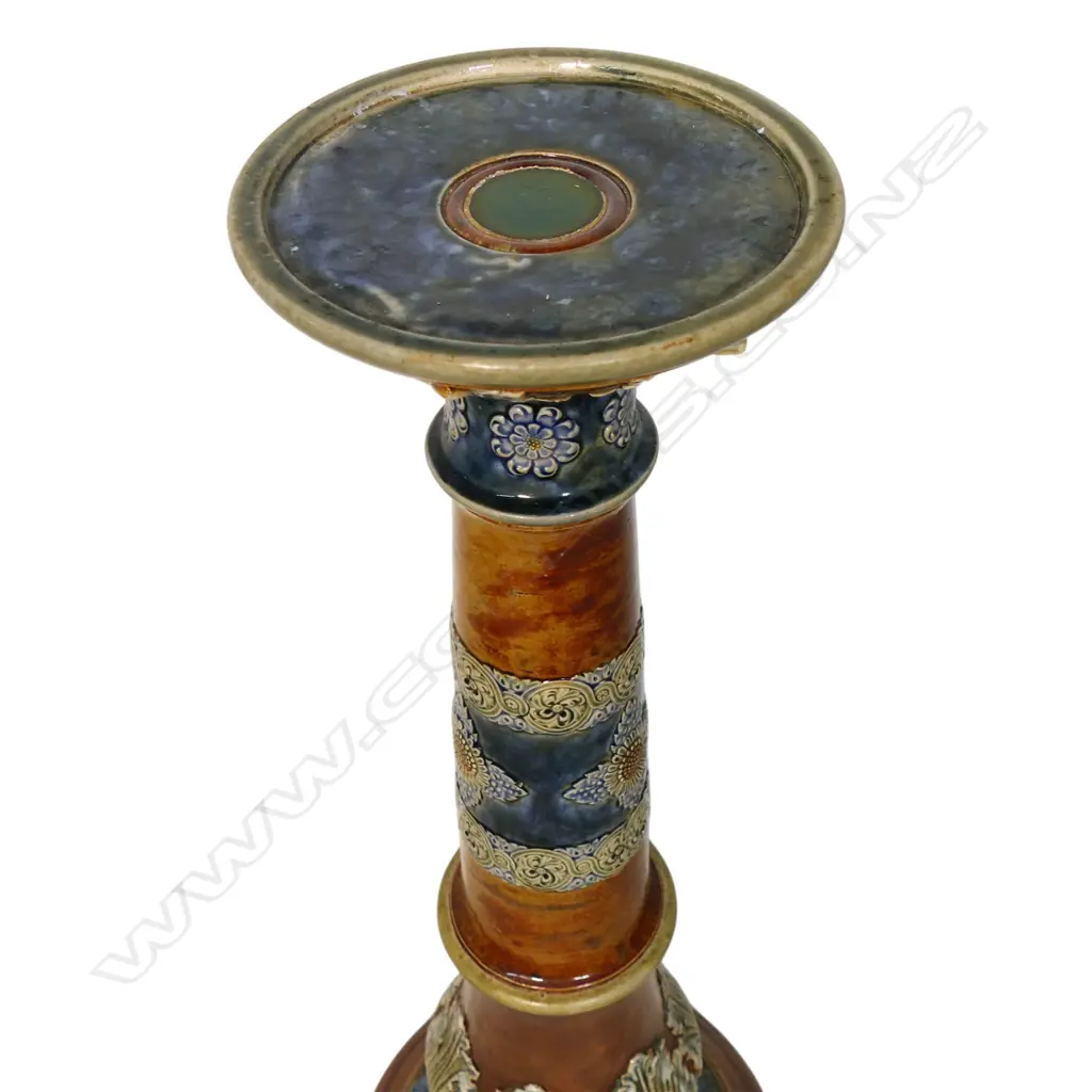 Royal Doulton late 19thC stoneware large jardinière on stand, Image 1++