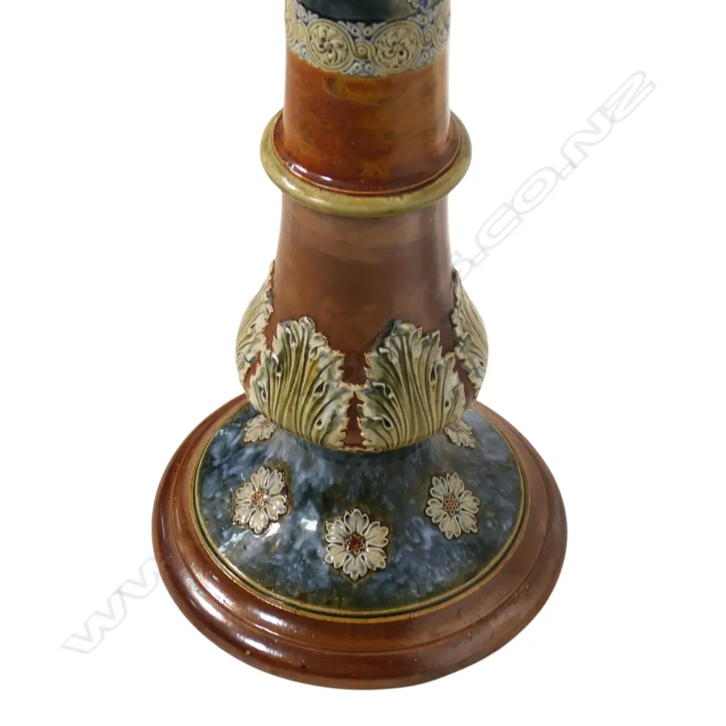 Royal Doulton late 19thC stoneware large jardinière on stand, Image 1++