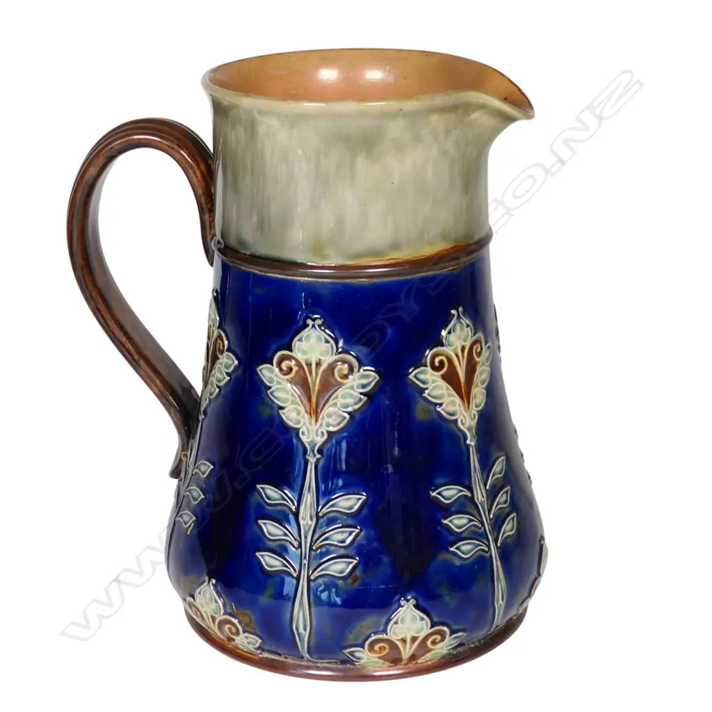 Royal Doulton stone ware Art Nouveau large jug, Image 1++