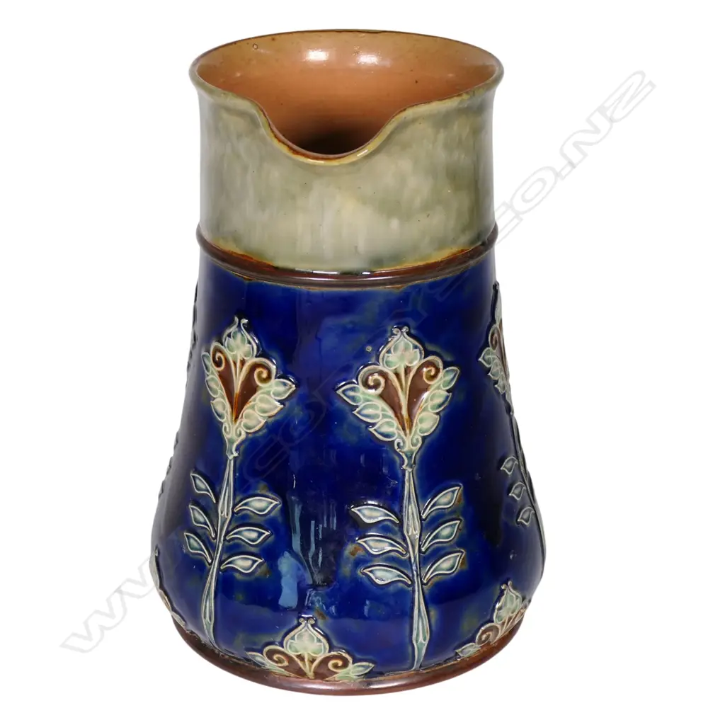 Royal Doulton stone ware Art Nouveau large jug, Image 1++