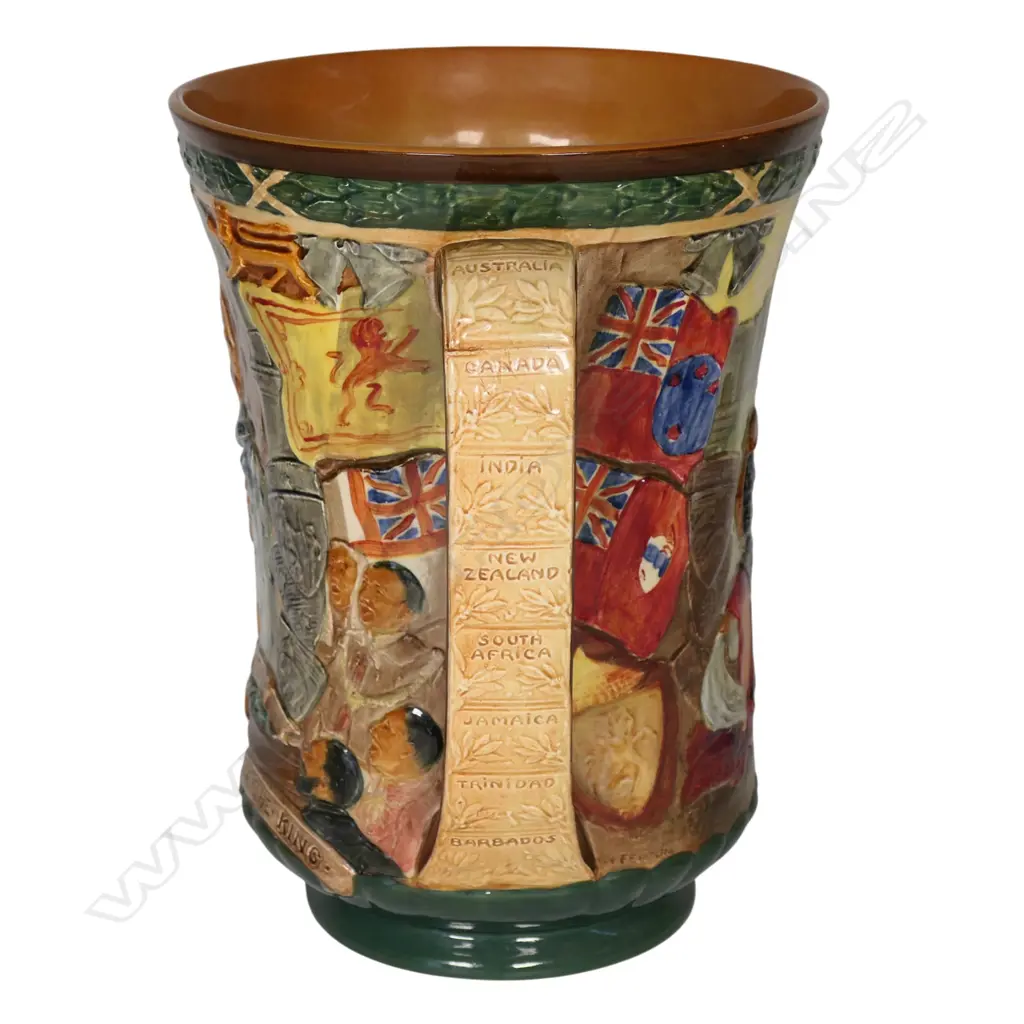 A large Royal Doulton two handled Coronation Loving Cup, Image 1++