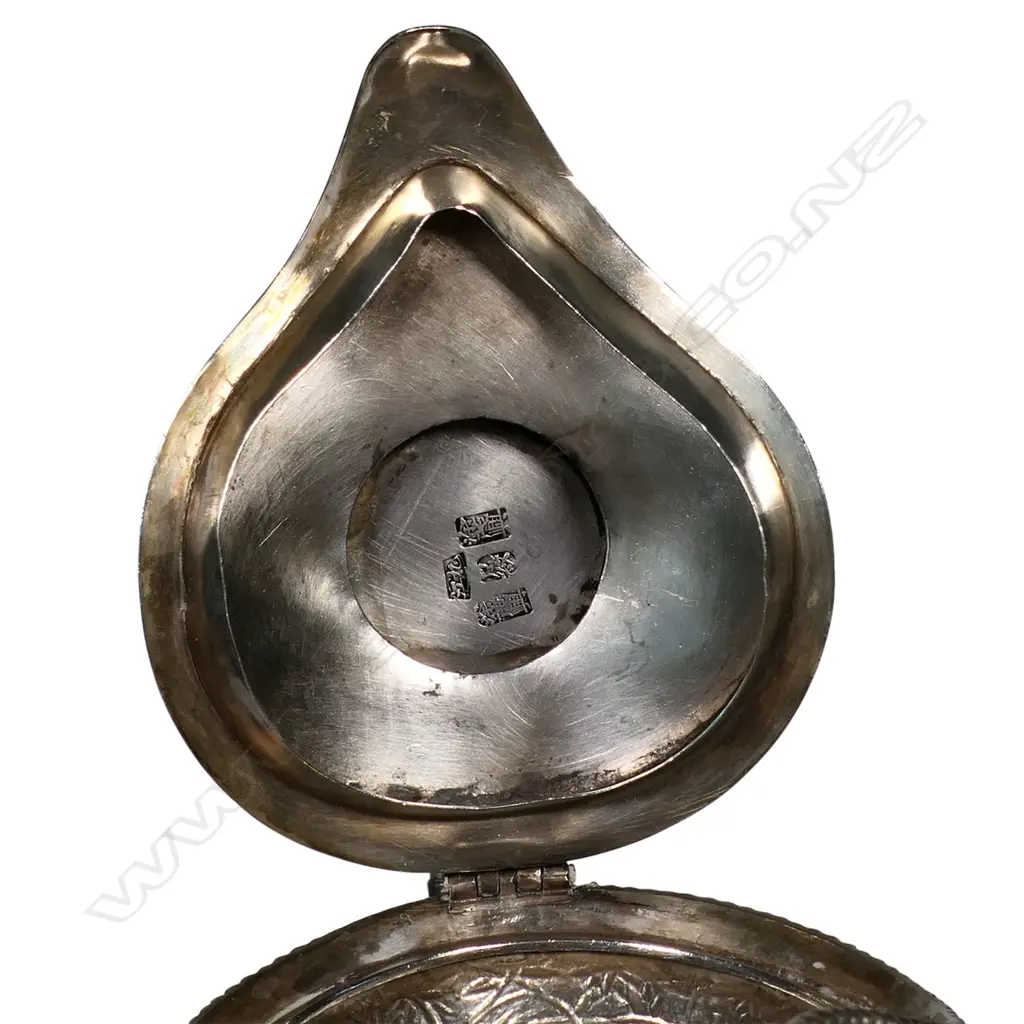 19thC elaborate Chinese silver wine decanter attributed to Tu Mao Xing, Image 1++