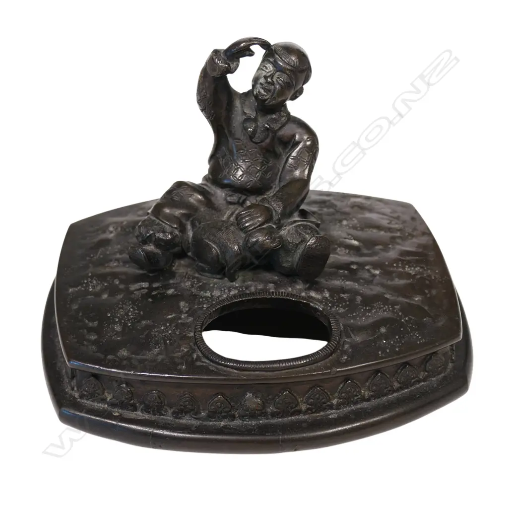 A highly decorative c.1900 Oriental bronze censer incense burner, Image 1++
