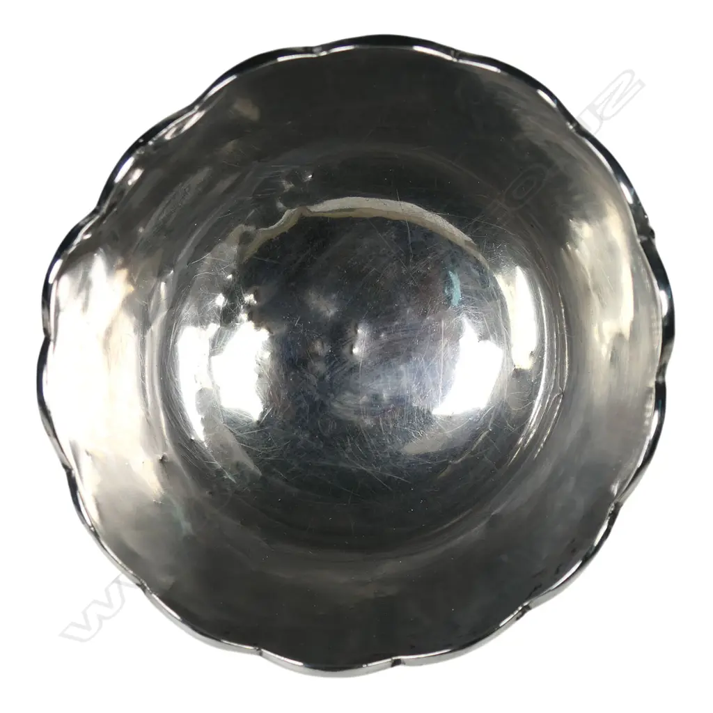 A c.1900 Japanese Meiji silver quality raised bowl by Konoike, Image 1++