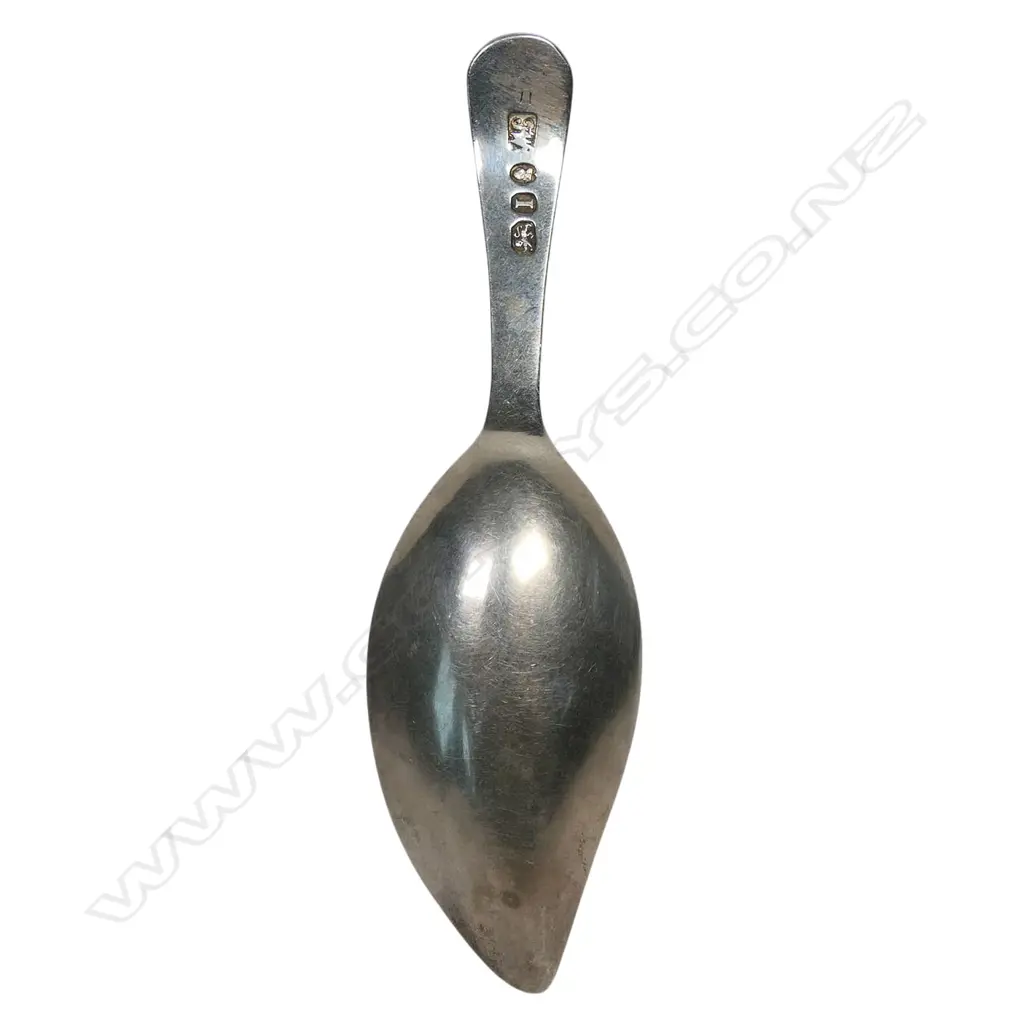 A George III silver leaf form caddy spoon, Image 1++