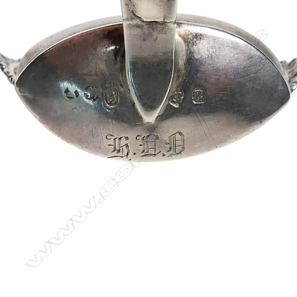 George IV silver caddy shovel spoon, Image 1++