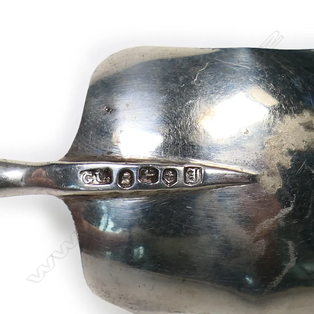 William IV silver caddy shovel spoon, Image 1++