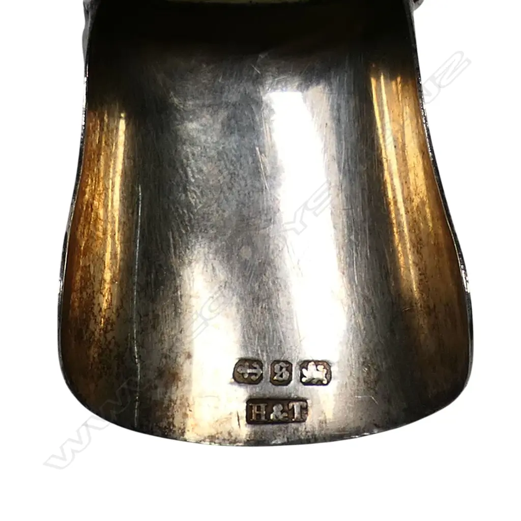 A late Victorian silver and mother of pearl shovel caddy spoon, Image 1++