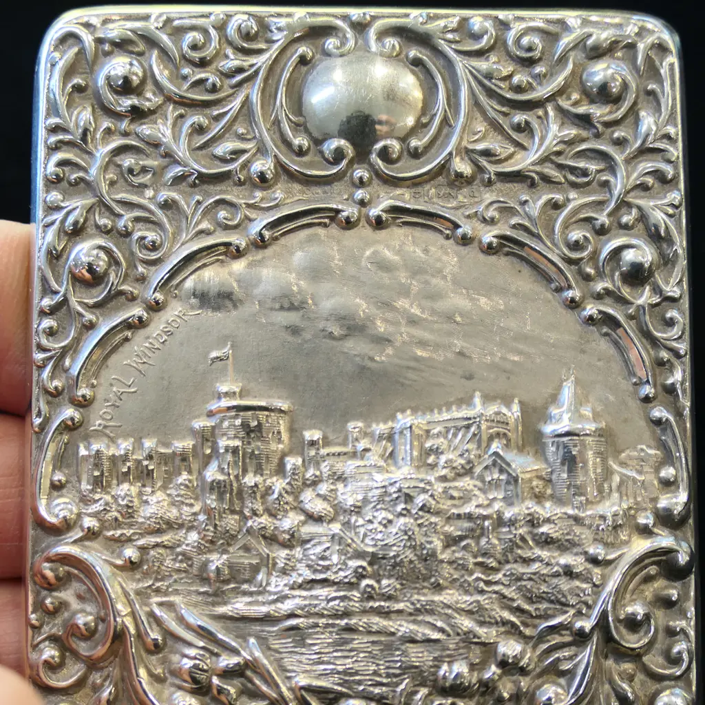 An Edwardian silver Crisford & Norris Castle Top rolling blotter, Image 1++