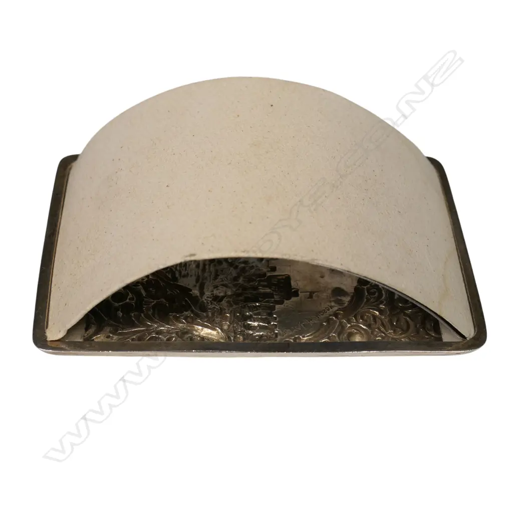 An Edwardian silver Crisford & Norris Castle Top rolling blotter, Image 1++