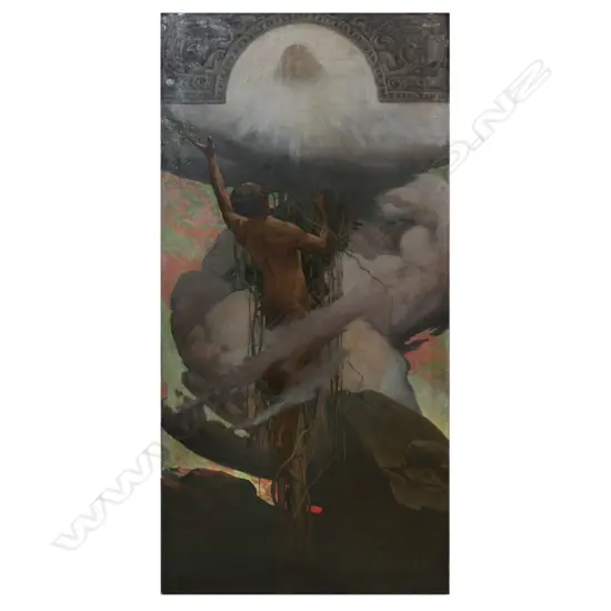 Denis Seaward (1876-1946) untitled Maori mythological ascension,