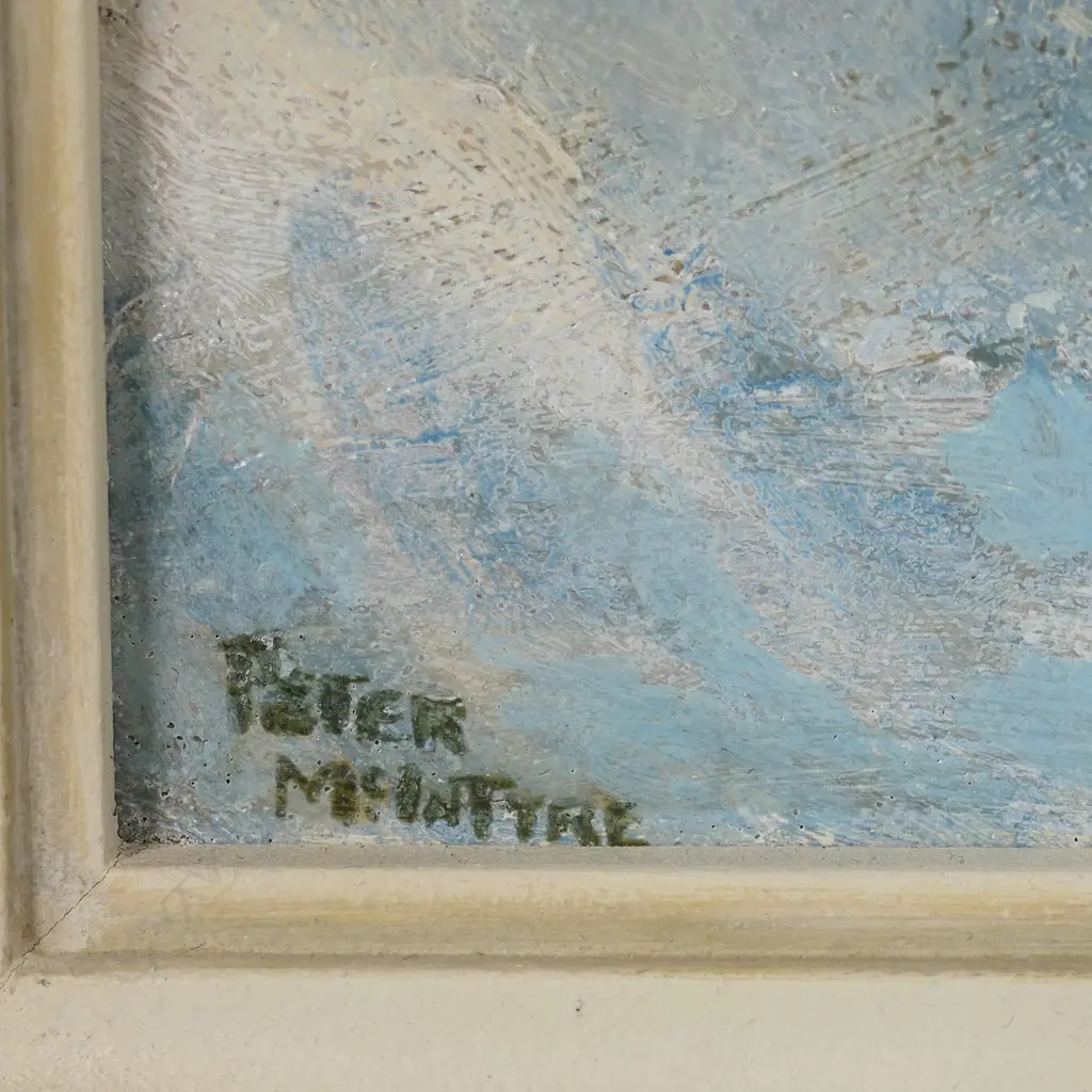 Attributed Peter McIntyre (NZ 1910-1995), 'Building and Tree in Winter landscape', Image 1++