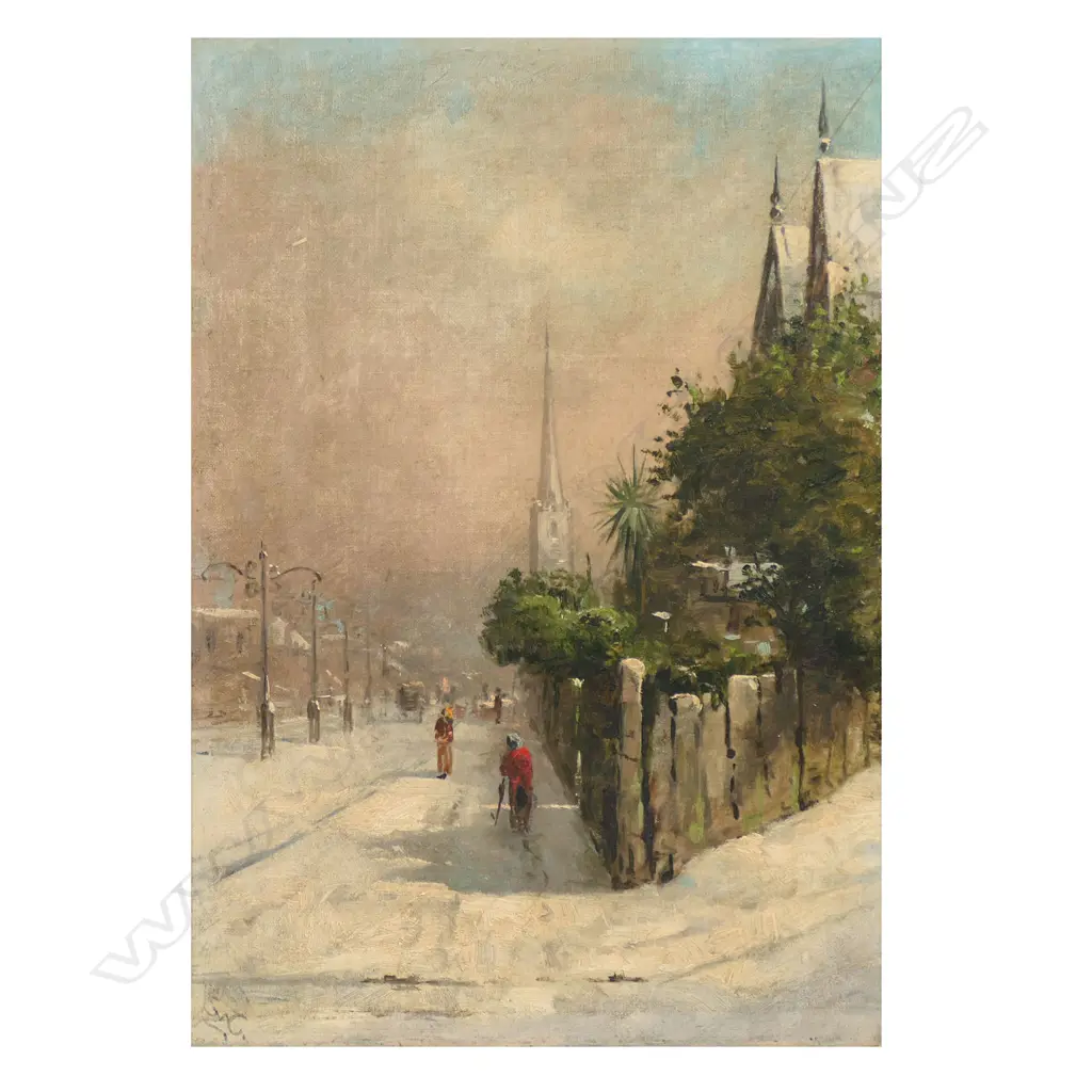 George William Carrington (UK/NZ 1855-1940) Dunedin Street Scene, Image 1++