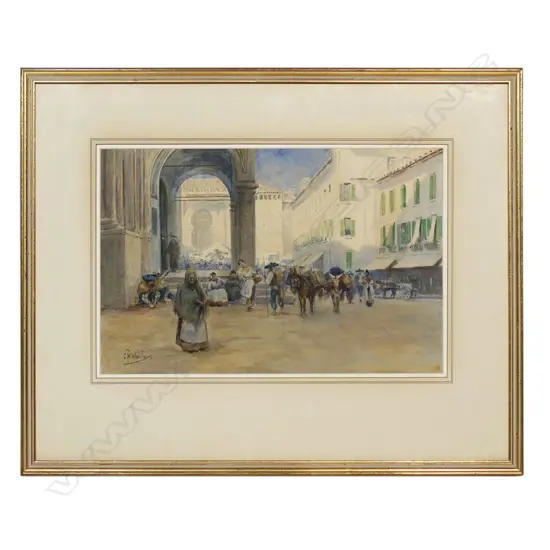 Charles Nathaniel Worsley (NZ1862 - 1923) 'A Spanish Market',