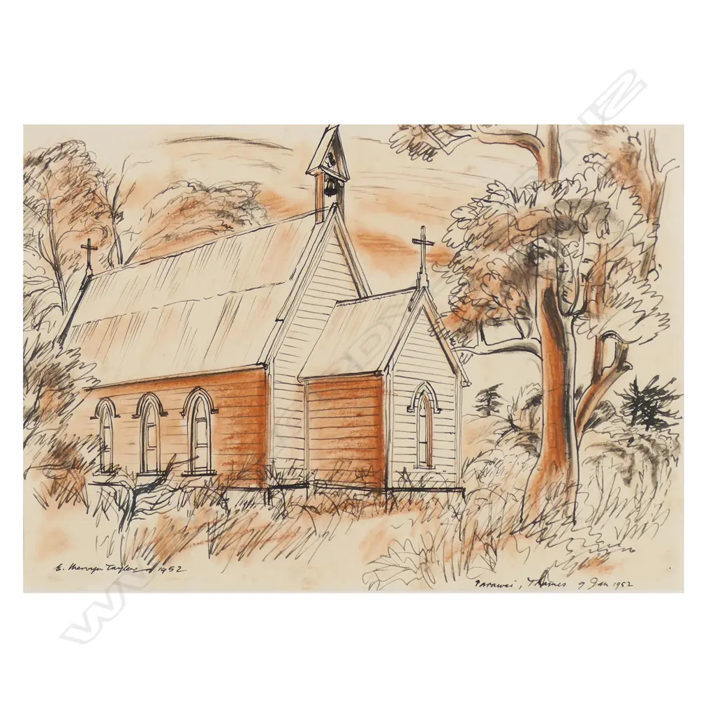 E Mervyn Taylor 'Parawai Thames', Image 1++