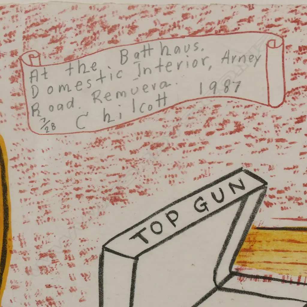 Gavin Chilcott  (NZ 1950-) 'At the Batthaus Domestic Interior Arney Road Remuera', Image 1++