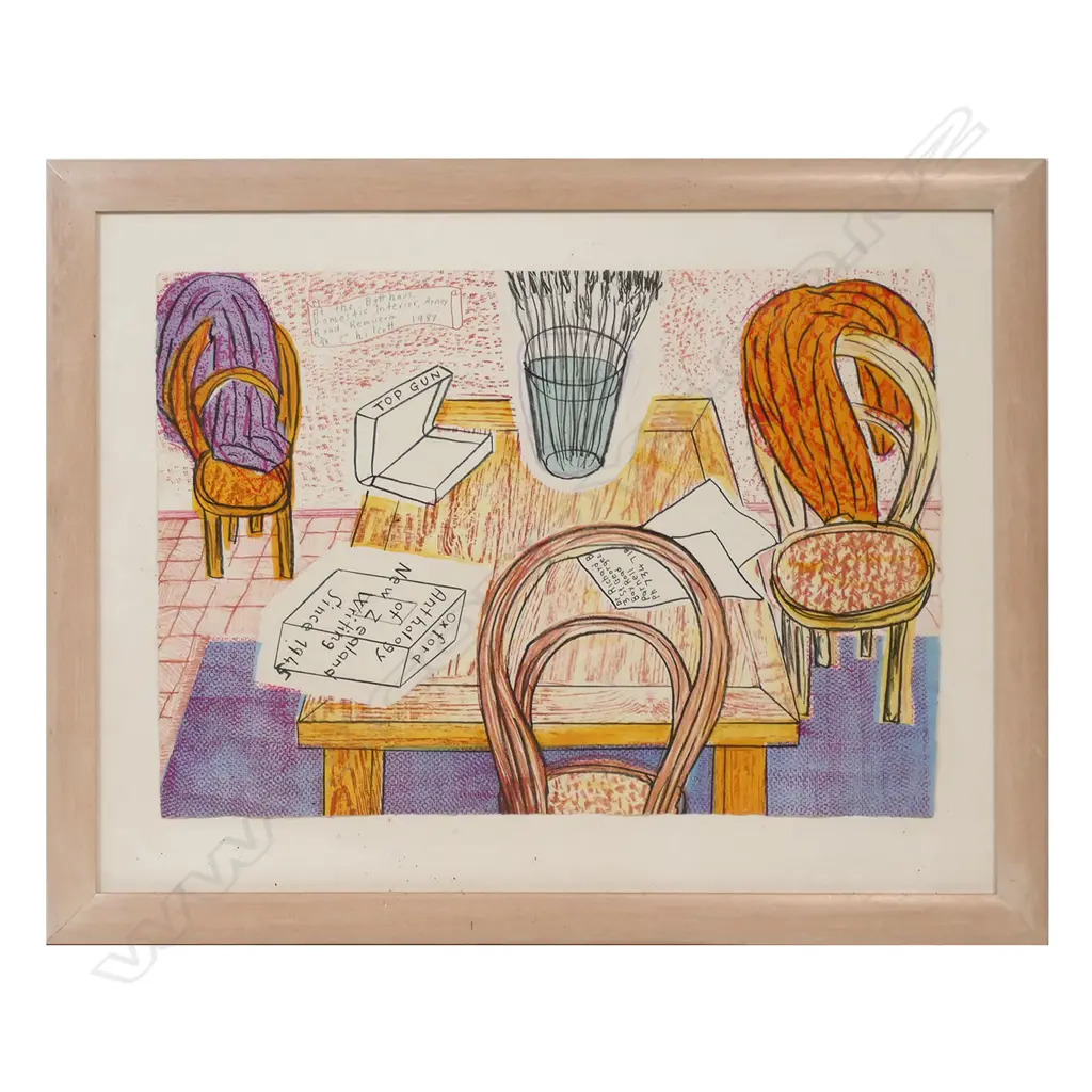 Gavin Chilcott  (NZ 1950-) 'At the Batthaus Domestic Interior Arney Road Remuera', Image 1++