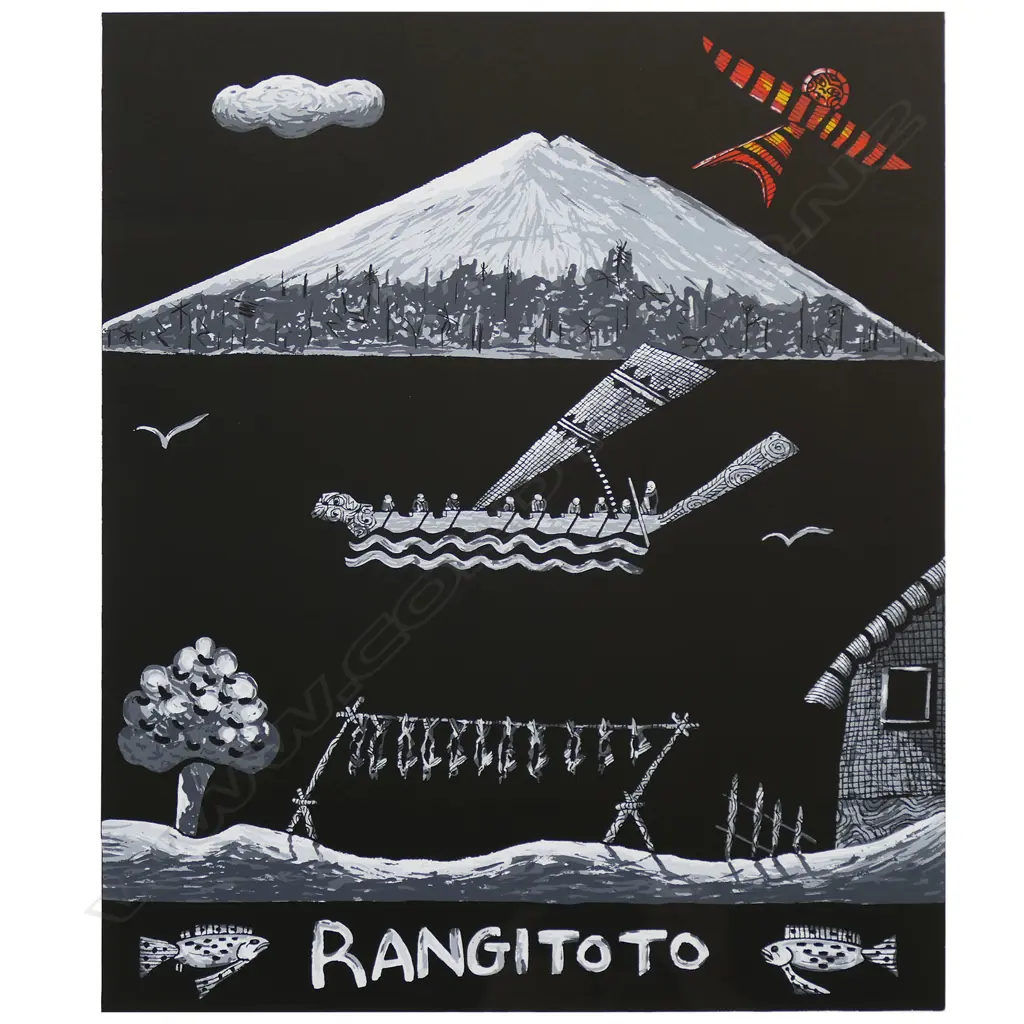 Alan Taylor (NZ 1933-2016) 'Auckland Harbour' (Rangitoto), Image 1++