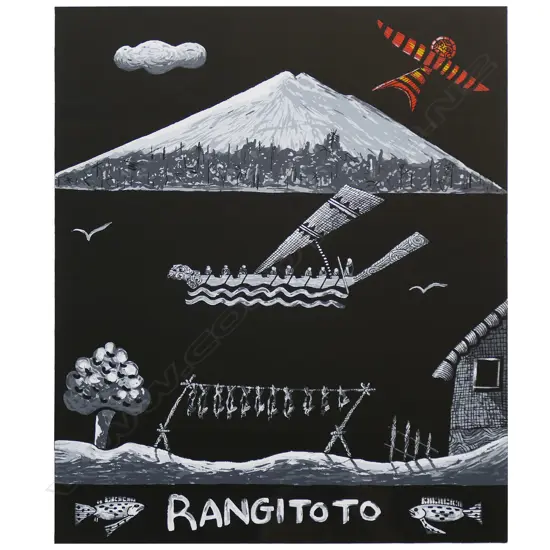 Alan Taylor (NZ 1933-2016) 'Auckland Harbour' (Rangitoto),