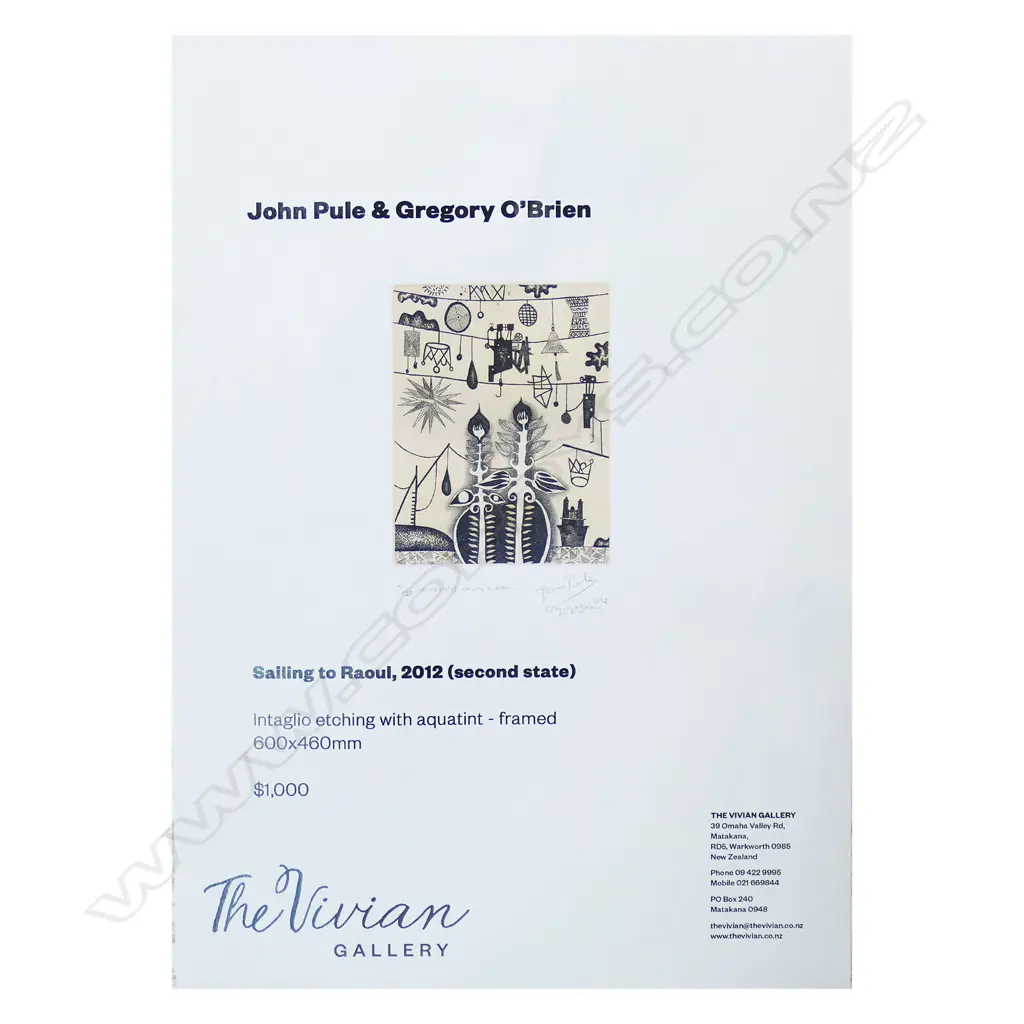 John Pule and Gregory O'Brien 'Sailing to Raoul', Image 1++