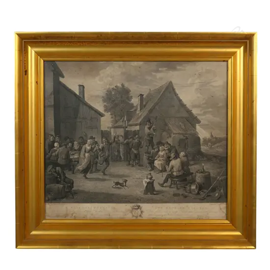 Engraving after David Teniers The Younger 'Village Festival',