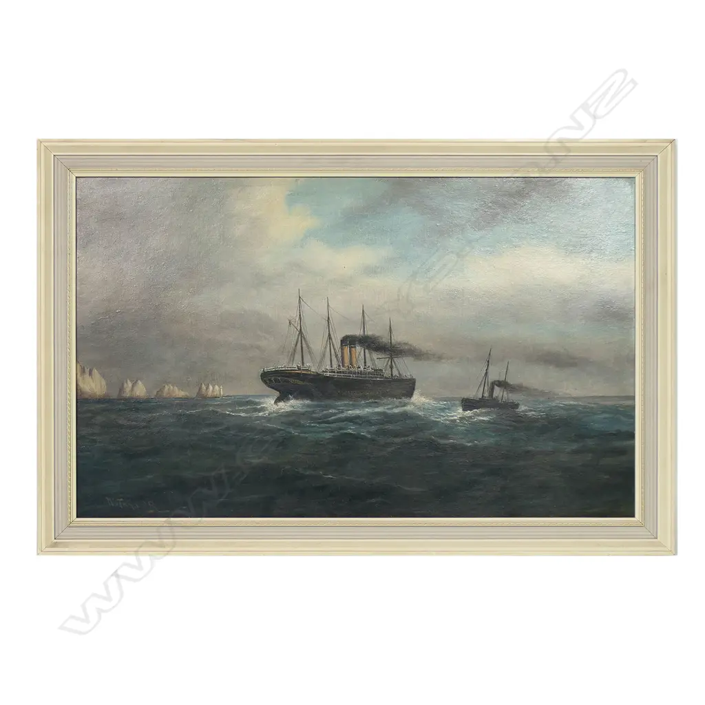 William Taylor (Early 20thC) untitled steam boat and icebergs, Image 1++