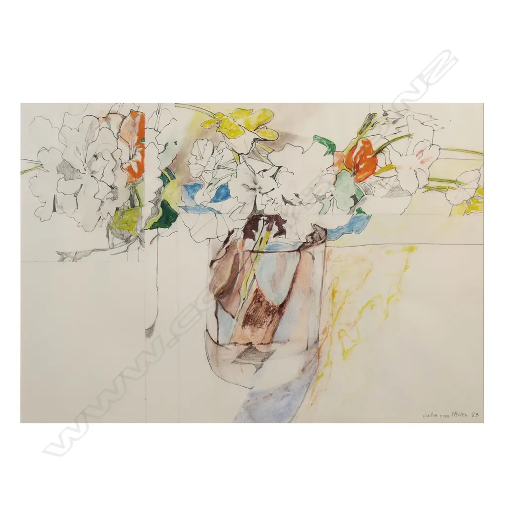 Julia van Helden (1938-) Nasturtiums, Image 1++