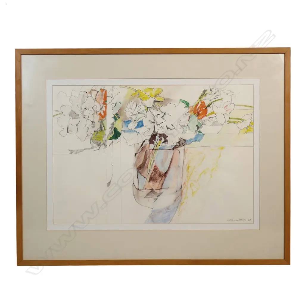 Julia van Helden (1938-) Nasturtiums, Image 1++