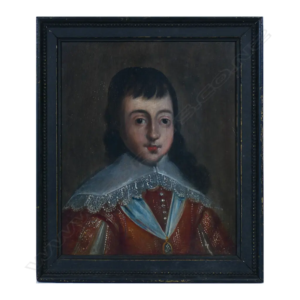 18th/19thC circle of Theodore Russell (1614-1699) Portrait of the young Charles II, Image 1++