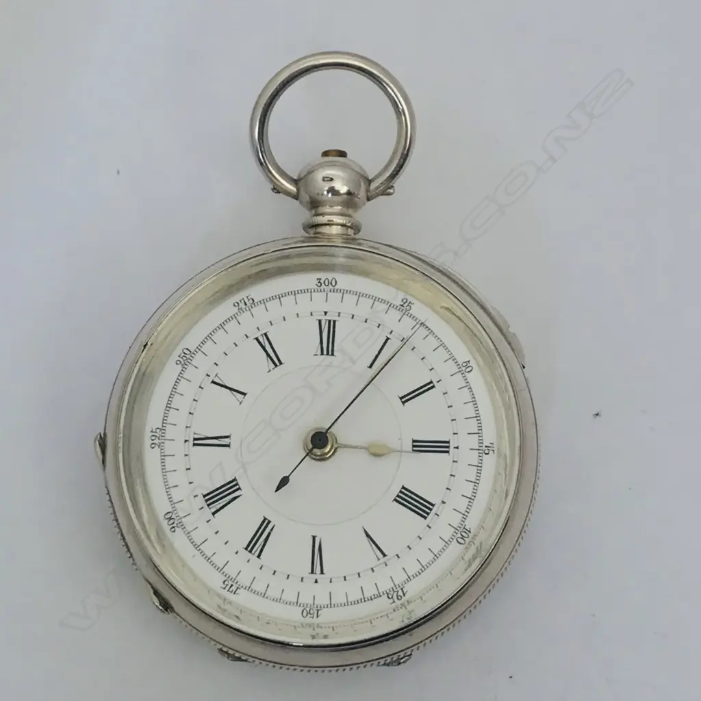 Swiss .935 silver cased pocket chronograph, Image 1++