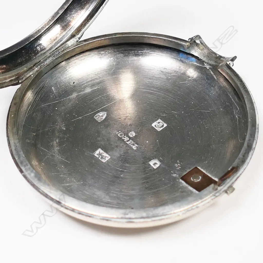 A silver pair cased open face pocket watch, Image 1++