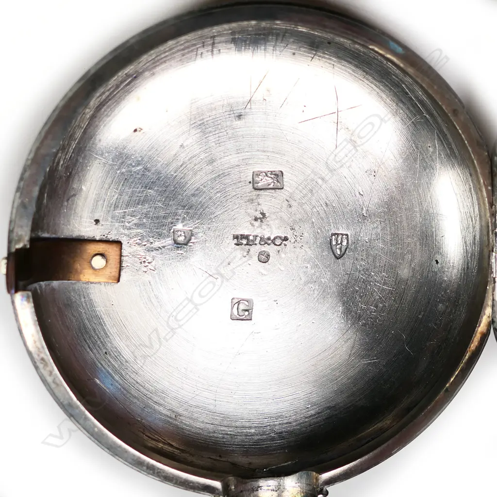 A silver pair cased open face pocket watch, Image 1++